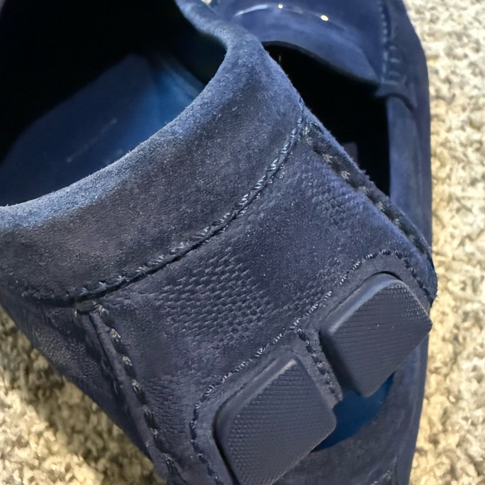 Louis Vuitton Navy Suede Loafers - Picture 3 of 5